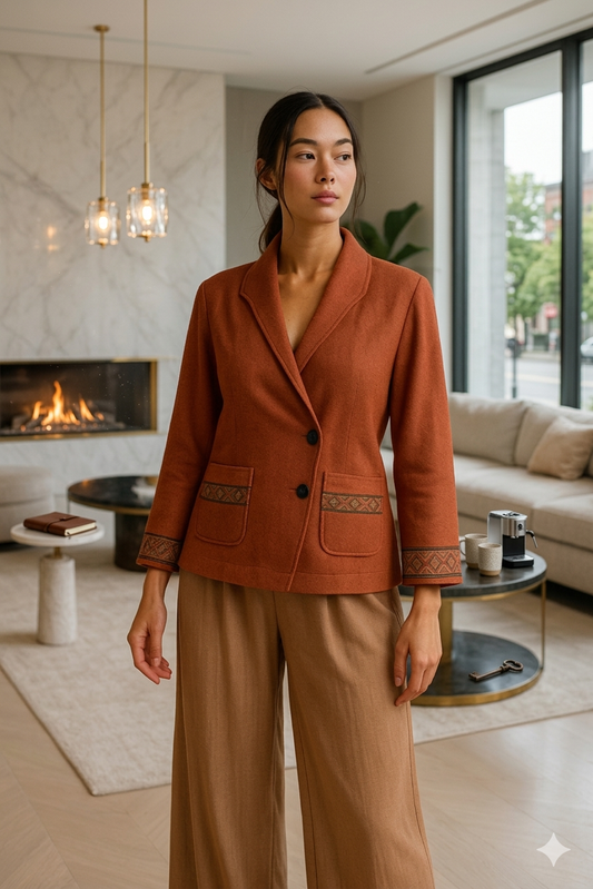 Ensemble kimono et pantalon - Thème Feu